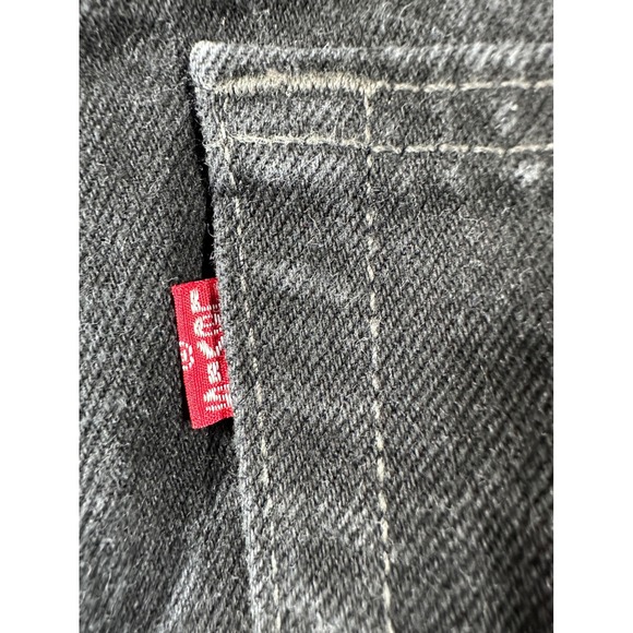 Vtg 90s Levi's 550 Relaxed Tapered Leg High Rise Black Denim Jeans Sz 16L 33x33 - Picture 5 of 12